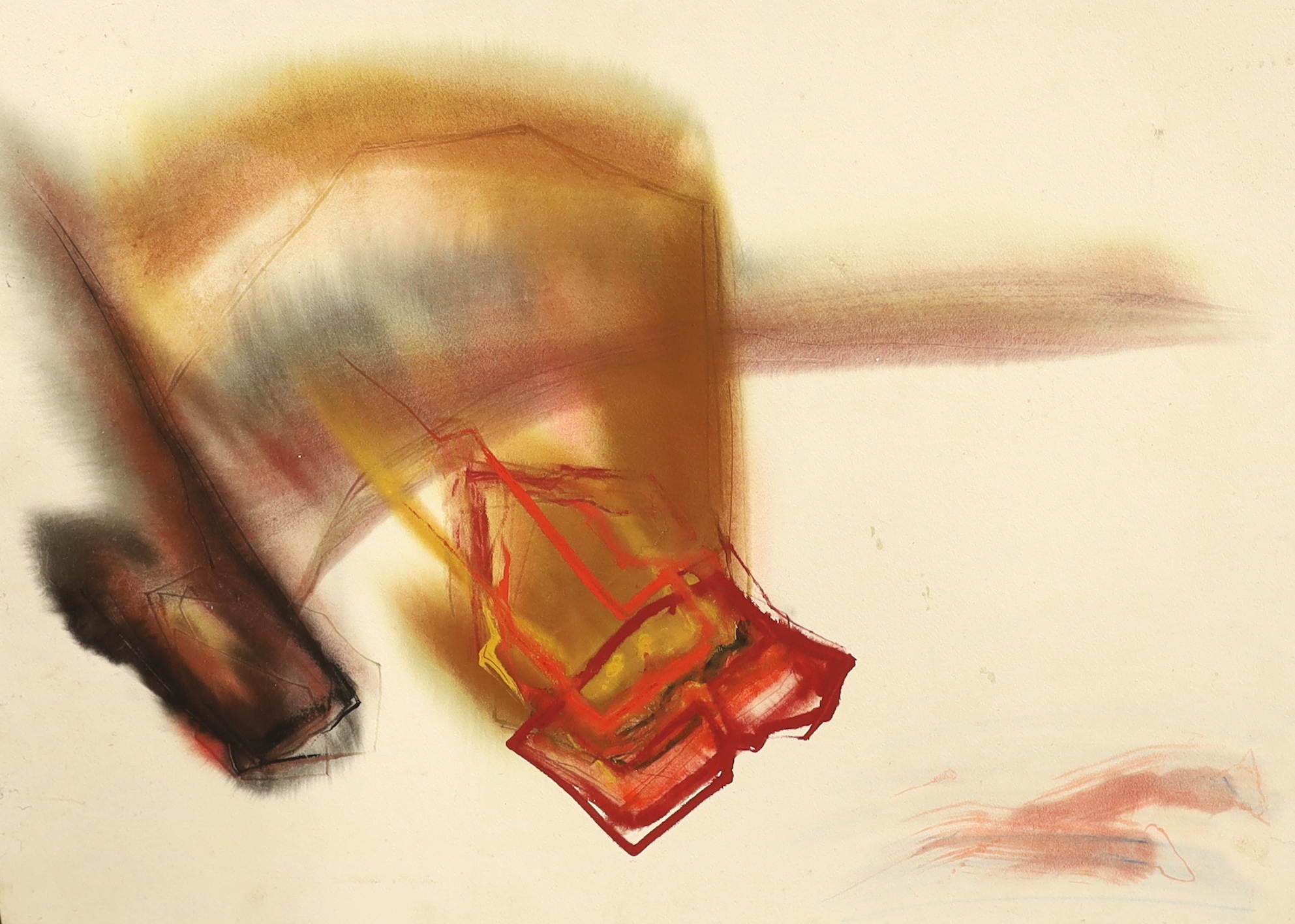 Audrey Blackman (1907-1990), mixed media on card, Untitled, signed and dated 1965, 58 x 77cm, unframed